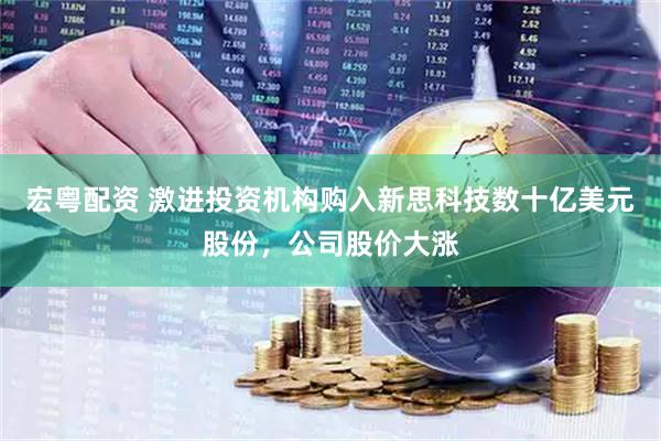 宏粤配资 激进投资机构购入新思科技数十亿美元股份，公司股价大涨