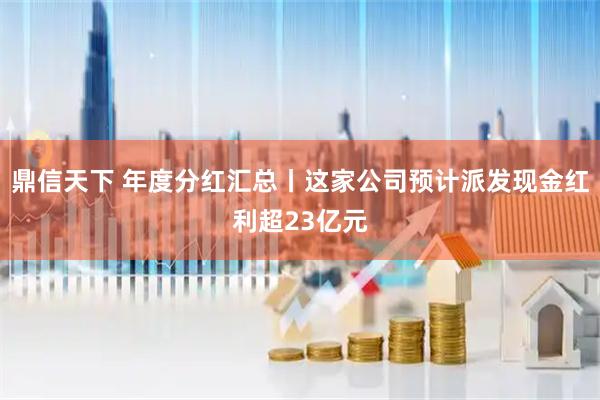 鼎信天下 年度分红汇总丨这家公司预计派发现金红利超23亿元