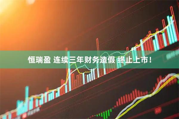 恒瑞盈 连续三年财务造假 终止上市！