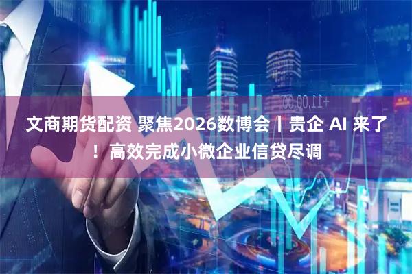 文商期货配资 聚焦2026数博会丨贵企 AI 来了！高效完成小微企业信贷尽调